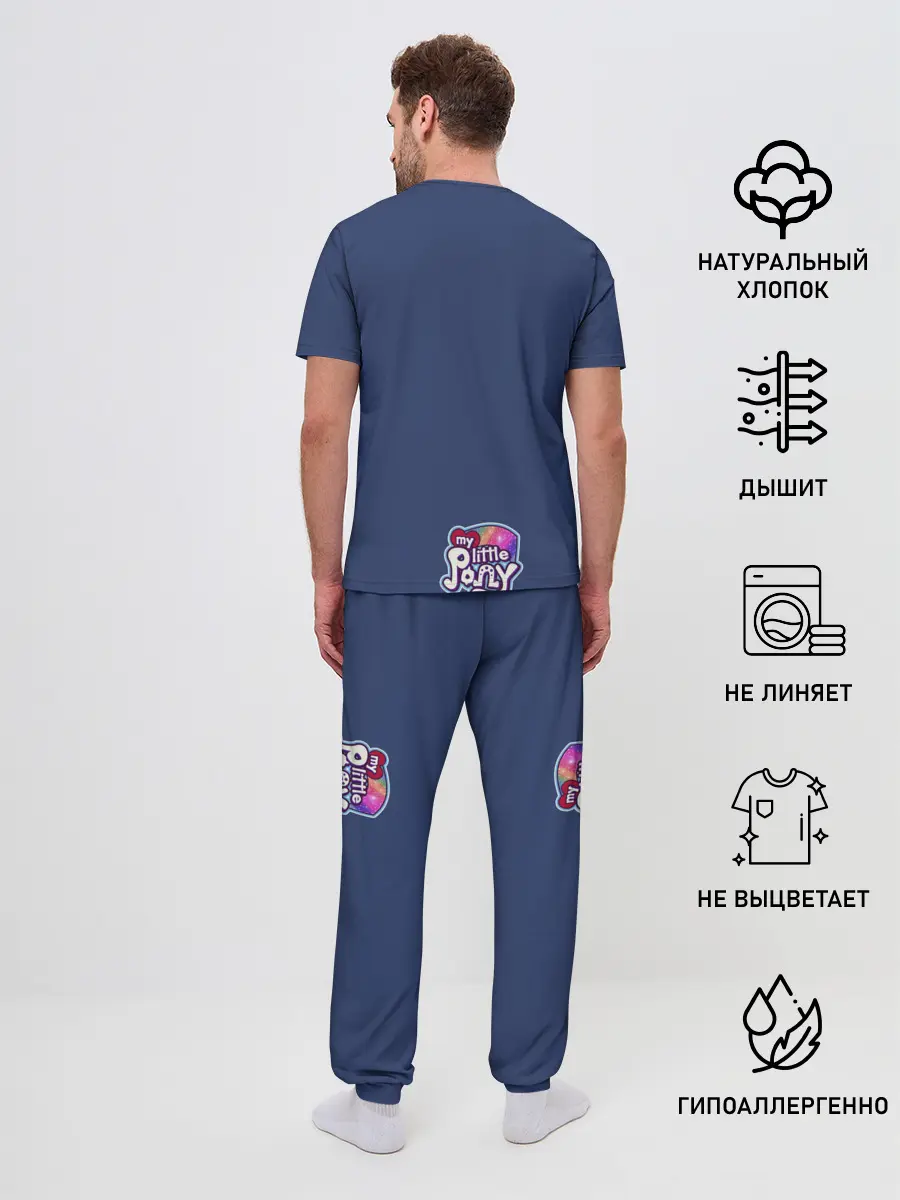 Мужская пижама с брюками / Эплджек в алмазах