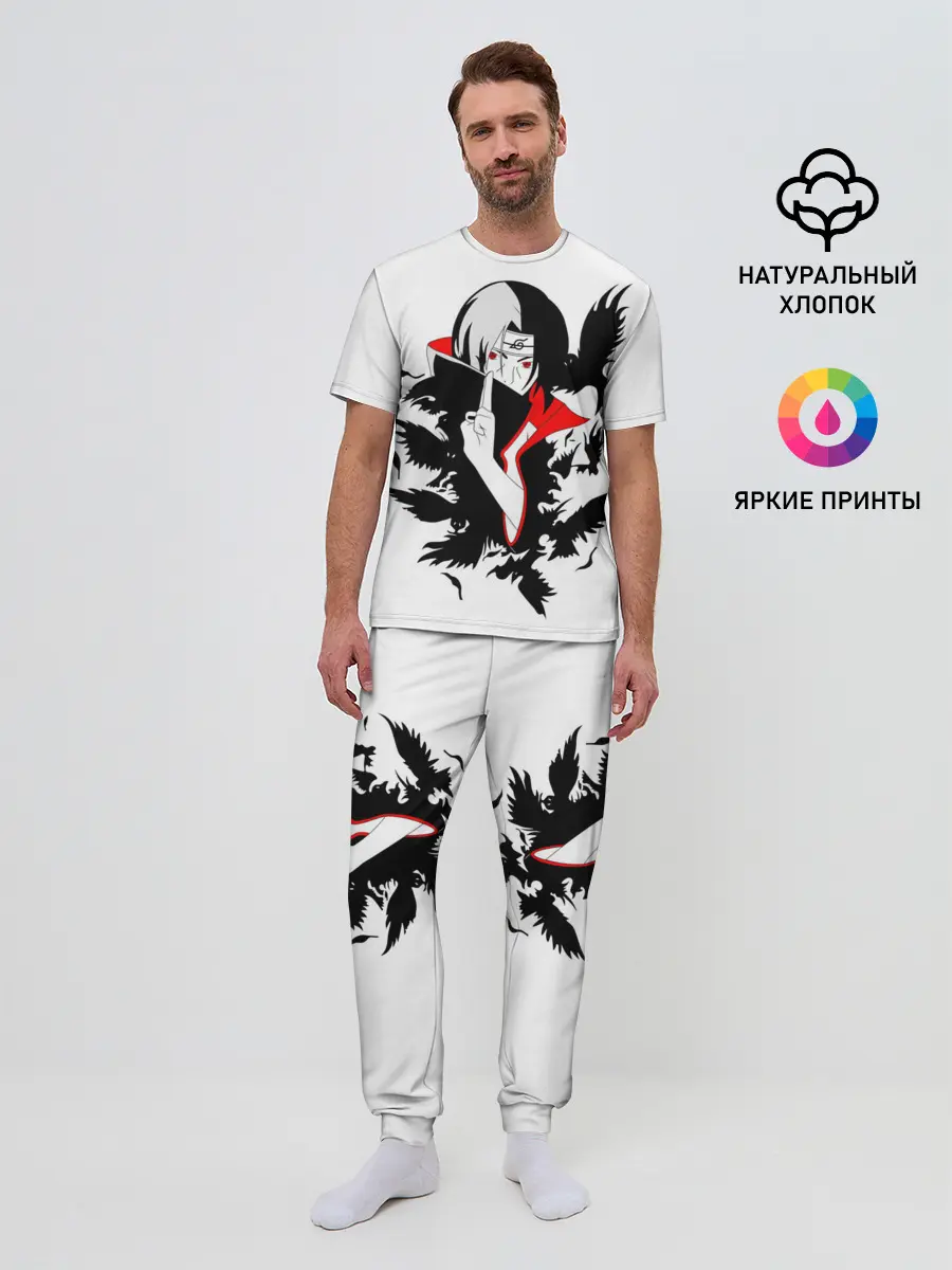 Мужская пижама с брюками / Человек и вороны аниме
