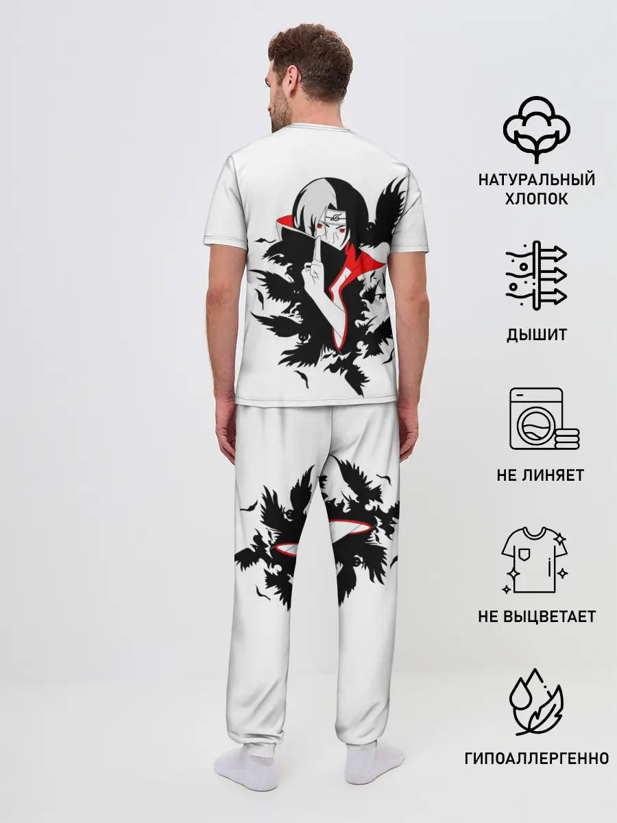 Мужская пижама с брюками / Человек и вороны аниме