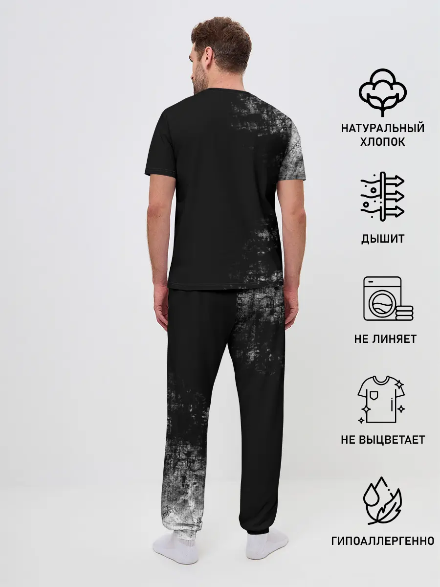 Мужская пижама с брюками / Чёрный Аста | Чёрный Клевер