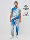 Мужская пижама с брюками / 3D AQUA БРОНЯ ОБЪЕМНЫЕ СОТЫ