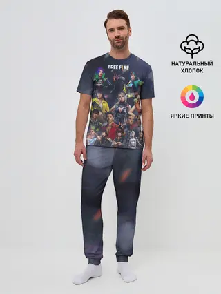Мужская пижама с брюками / Free fire