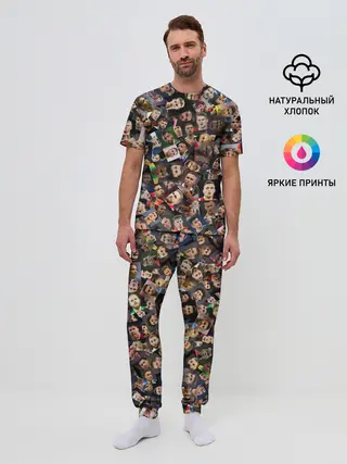 Мужская пижама с брюками / Лучшие футболисты мира