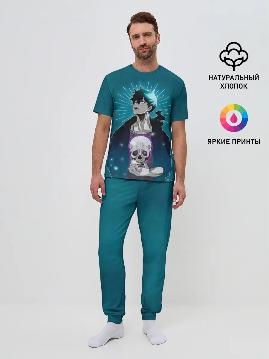 Мужская пижама с брюками / Jin-Woo and skull
