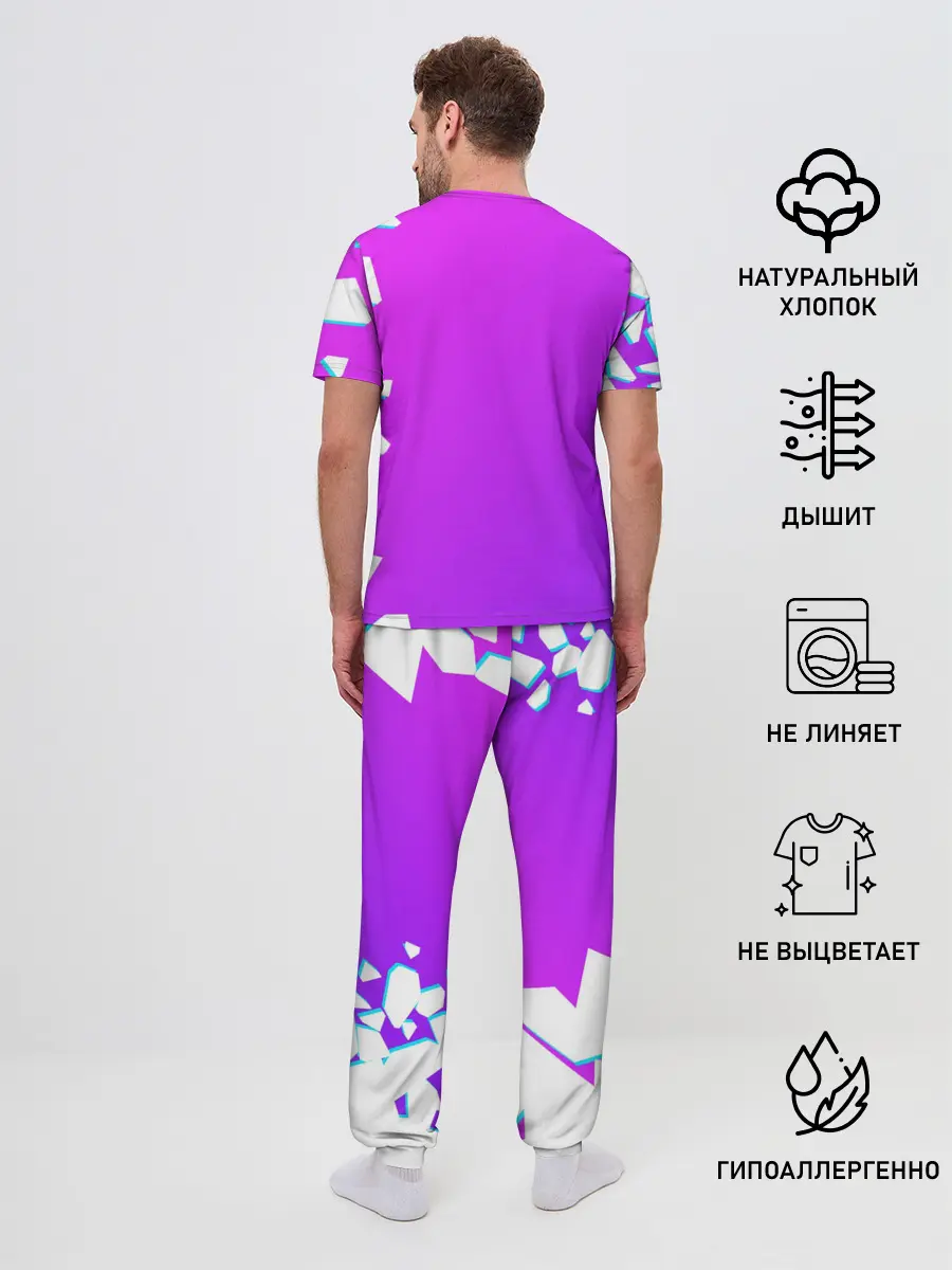 Мужская пижама с брюками / КРИШТИАНУ РОНАЛДУ / НЕОН