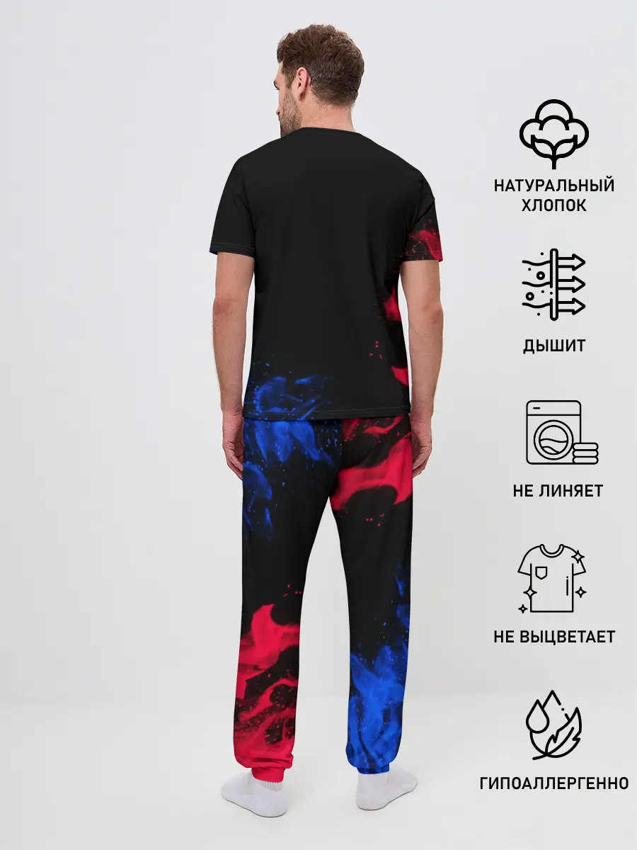 Мужская пижама с брюками / ЛИОНЕЛЬ МЕССИ / ОГОНЬ / FIRE