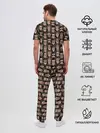 Мужская пижама с брюками / МАСКИ ТИКИ ГАВАЙИ ПАТТЕРН