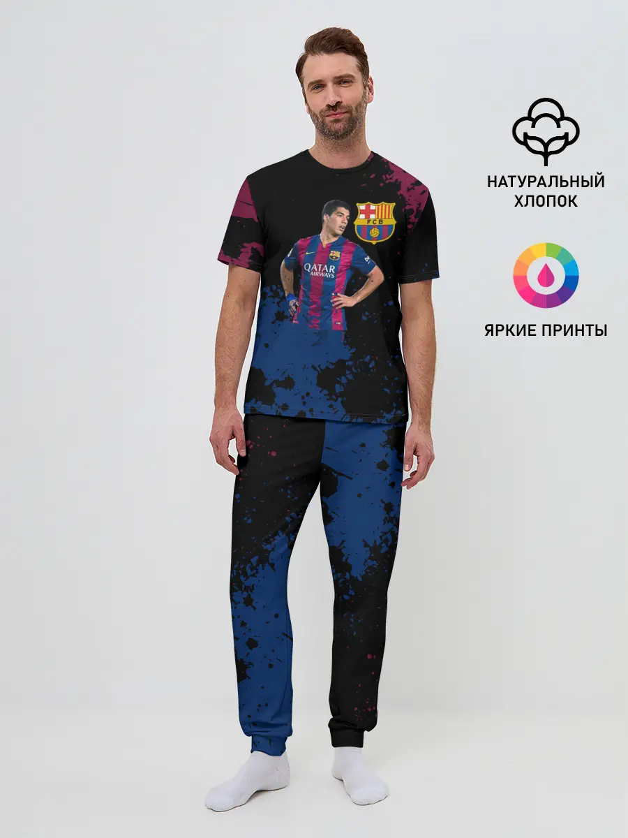 Мужская пижама с брюками / Barcelona: Луис Суарес.