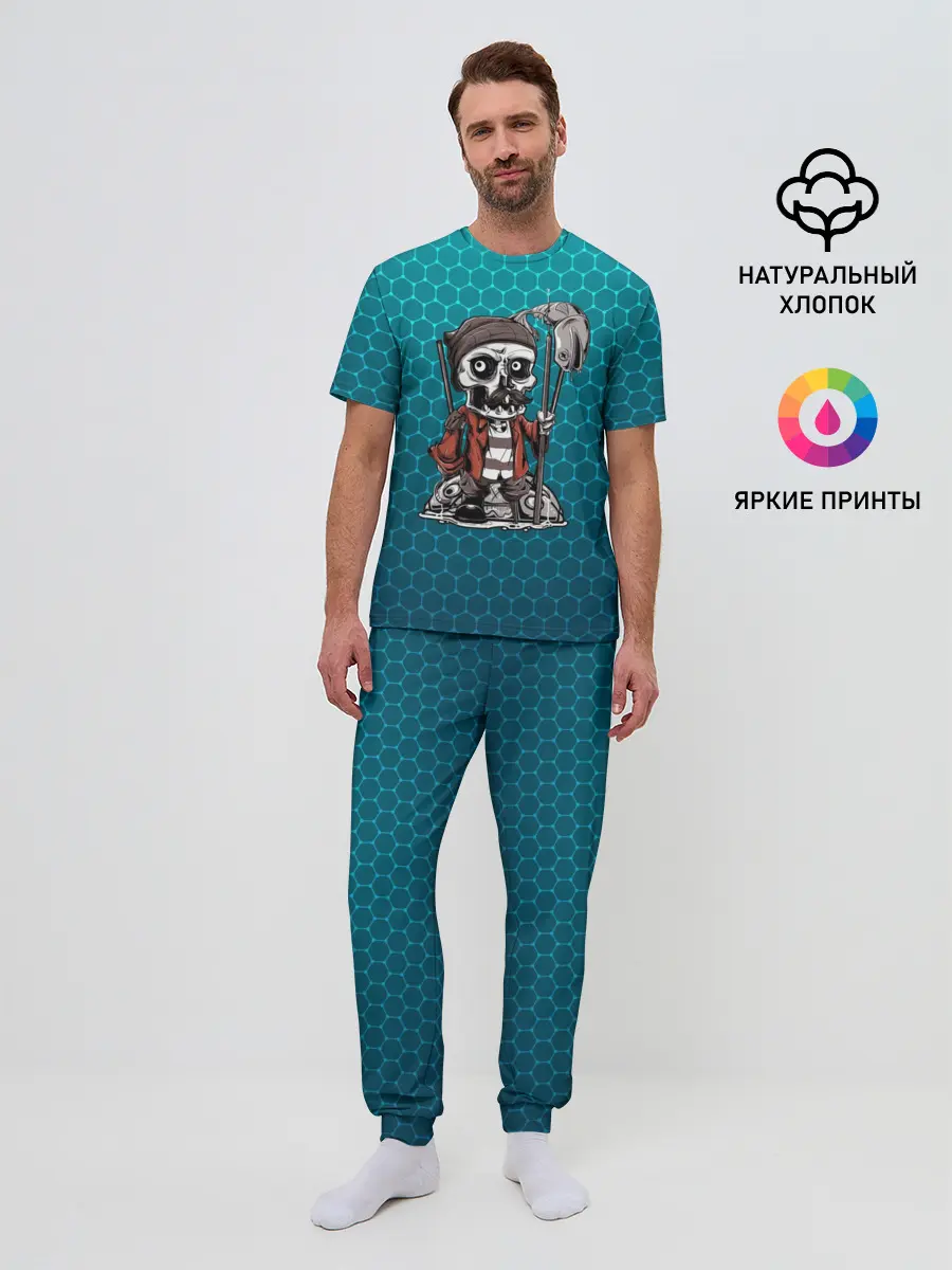 Мужская пижама с брюками / Рыбак