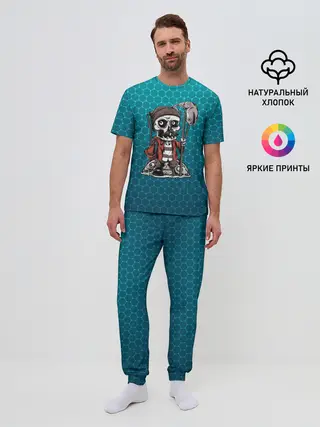 Мужская пижама с брюками / Рыбак