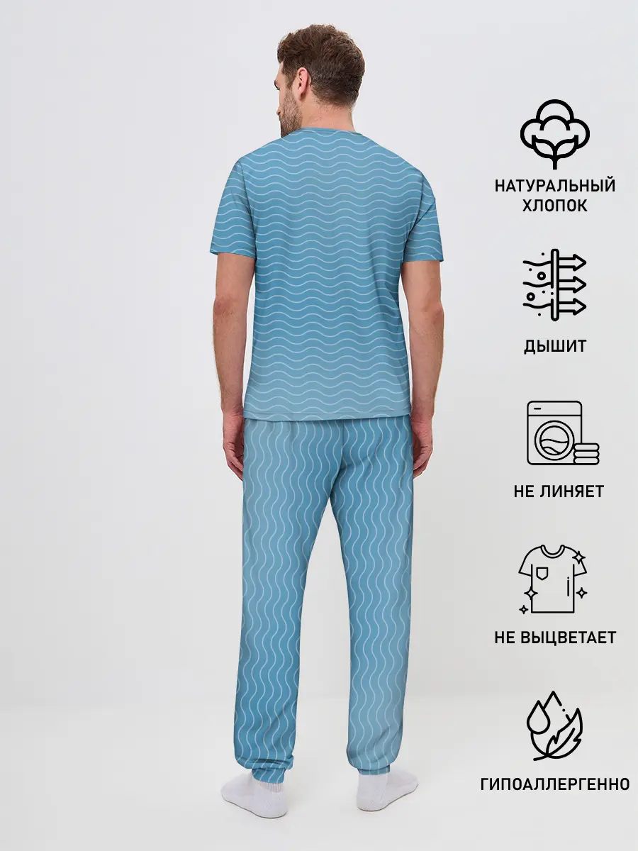 Мужская пижама с брюками / Пингвин