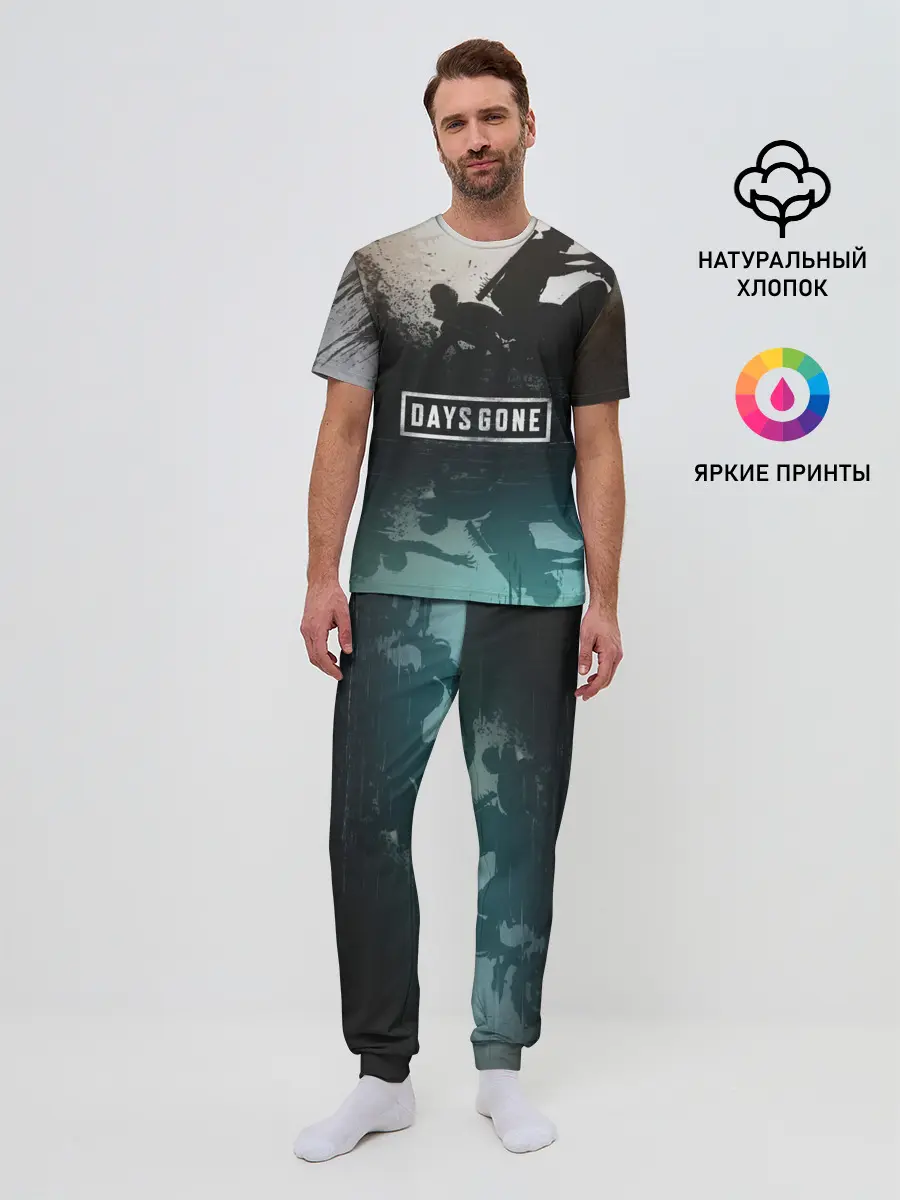 Мужская пижама с брюками / Days gone отражение Дикона