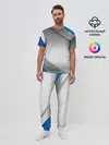 Мужская пижама с брюками / 3D СЕРЕБРО BLUE LINES