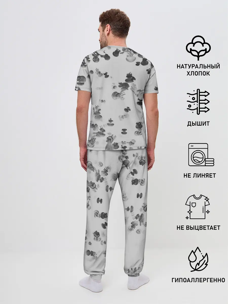 Мужская пижама с брюками / Медузы