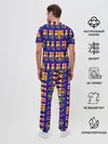 Мужская пижама с брюками / ФК БАРСЕЛОНА / PATTERN / УЗОР