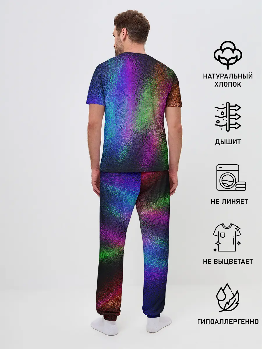 Мужская пижама с брюками / Neon Lights