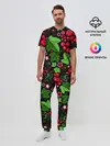 Мужская пижама с брюками / ХОХЛОМА ЛИСТЬЯ И ЯГОДЫ