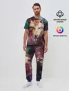 Мужская пижама с брюками / Красивый волк