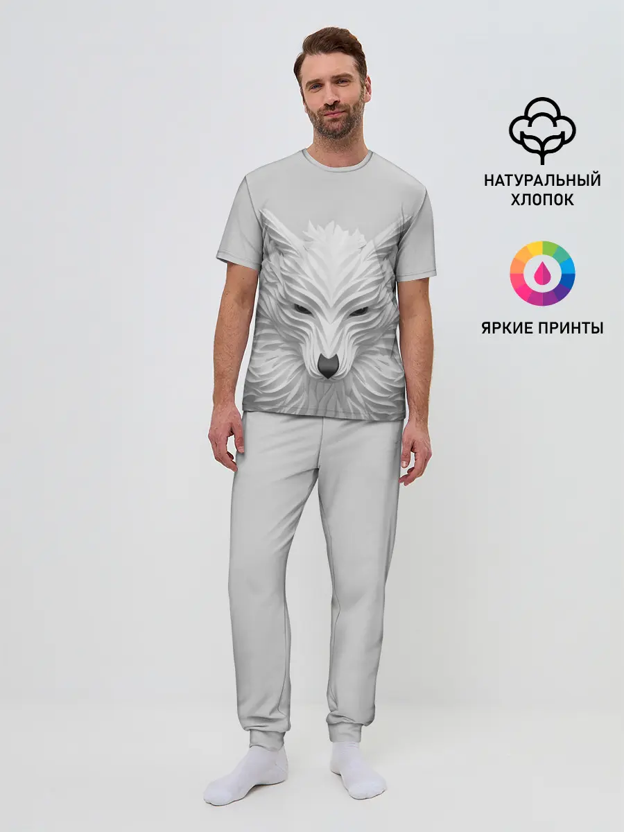 Мужская пижама с брюками / БЕЛЫЙ ВОЛК