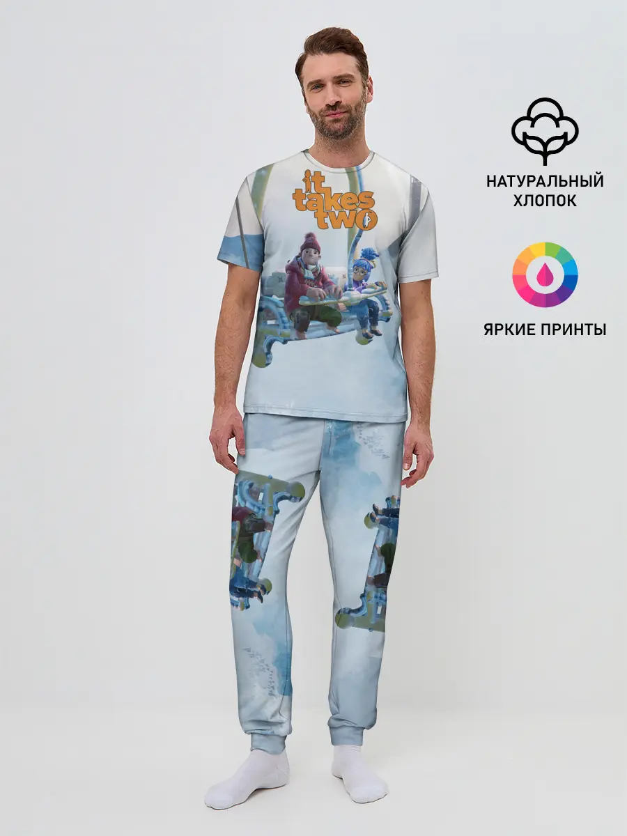 Мужская пижама с брюками / It Takes Two Коди и Мэй
