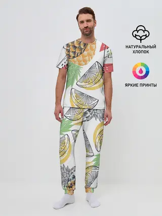 Мужская пижама с брюками / Сочное настроение