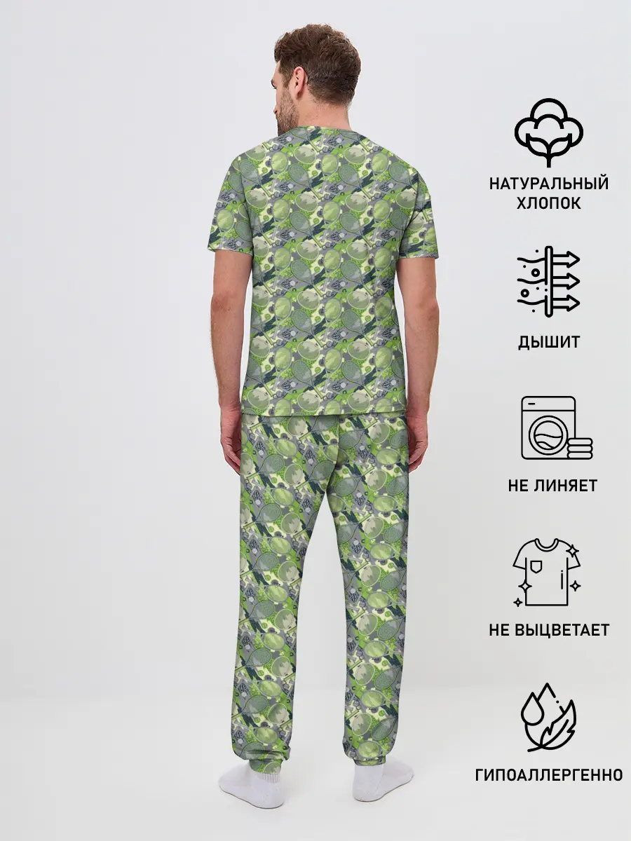 Мужская пижама с брюками / Большой Теннис