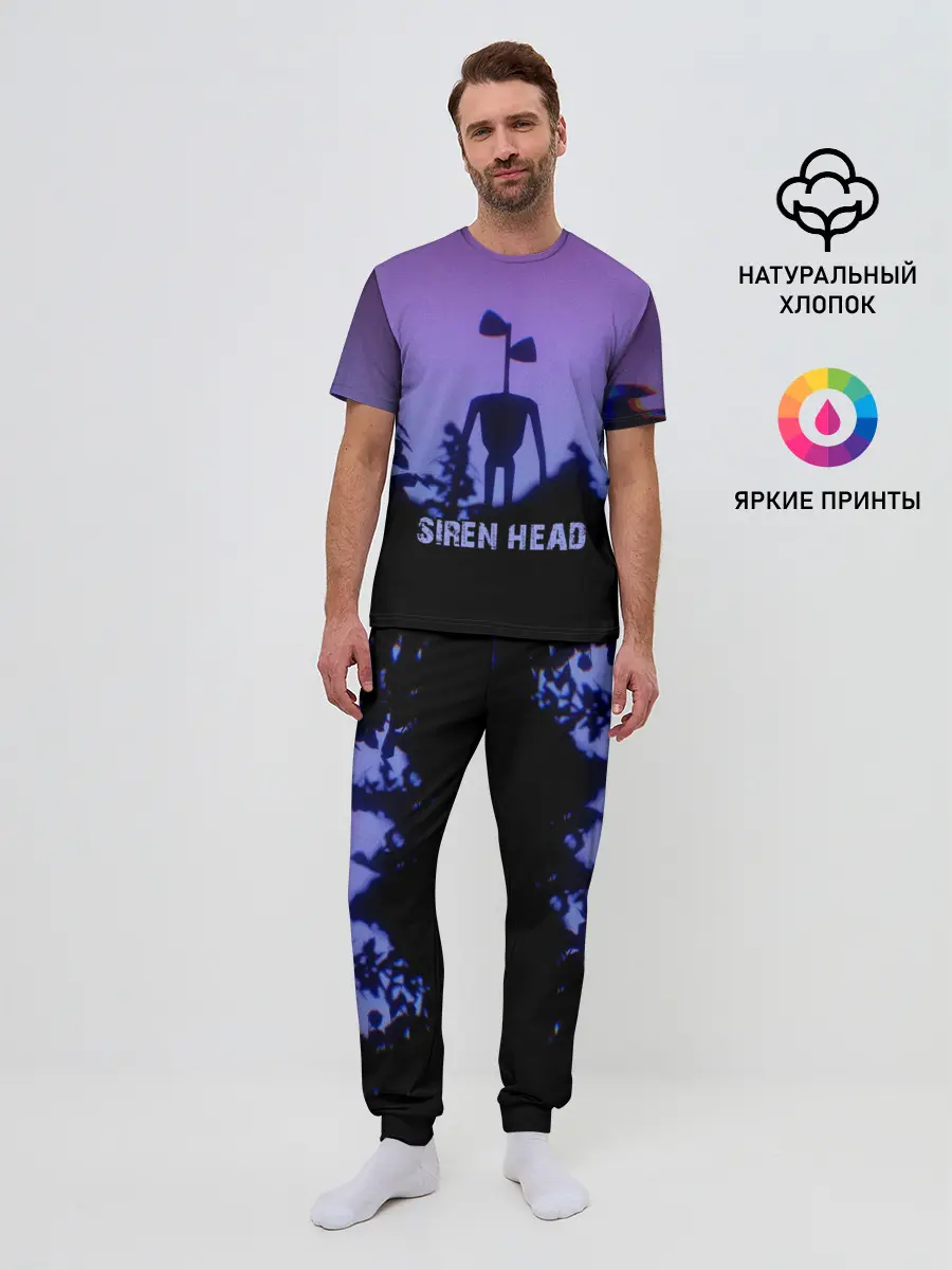 Мужская пижама с брюками / СИРЕНОГОЛОВЫЙ ГЛИТЧ
