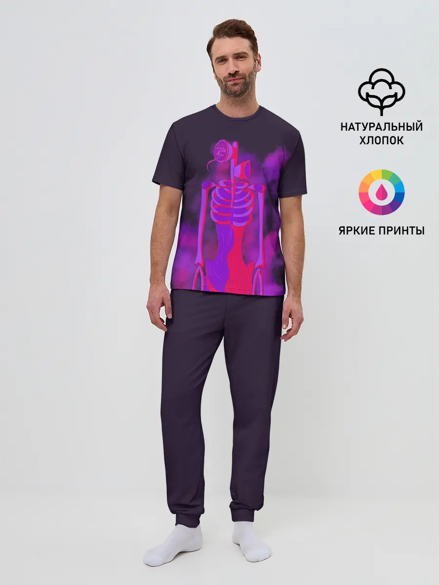 Мужская пижама с брюками / СИРЕНОГОЛОВЫЙ НЕОН