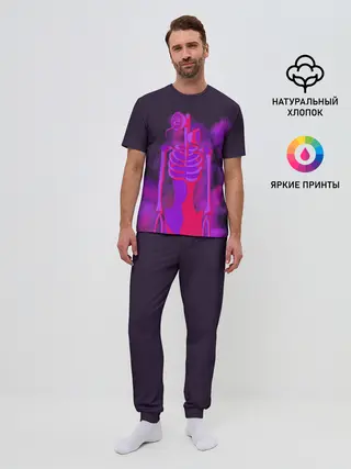 Мужская пижама с брюками / СИРЕНОГОЛОВЫЙ НЕОН