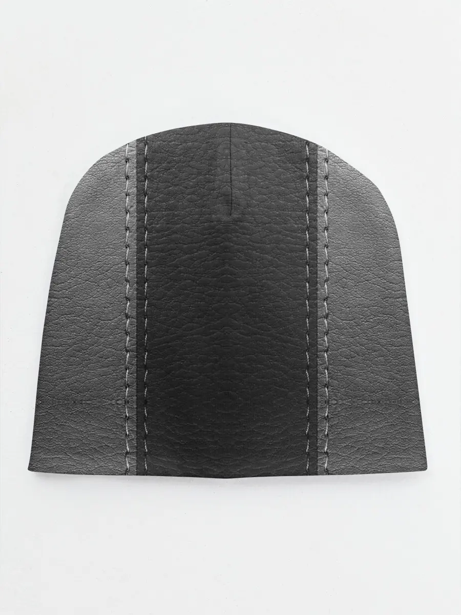Детская шапка / Черно-Серая Кожа