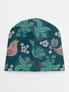 Детская шапка / Птицы в Цветах