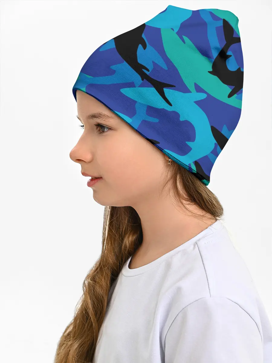 Детская шапка / Акулы паттерн