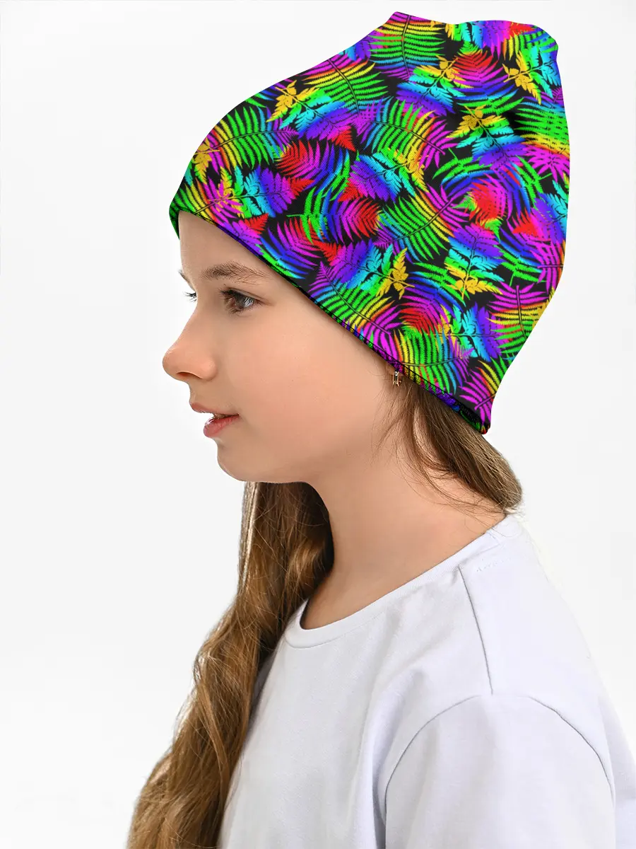 Детская шапка / Неоновый папоротник