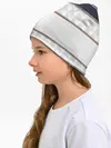 Детская шапка / White 3d lines
