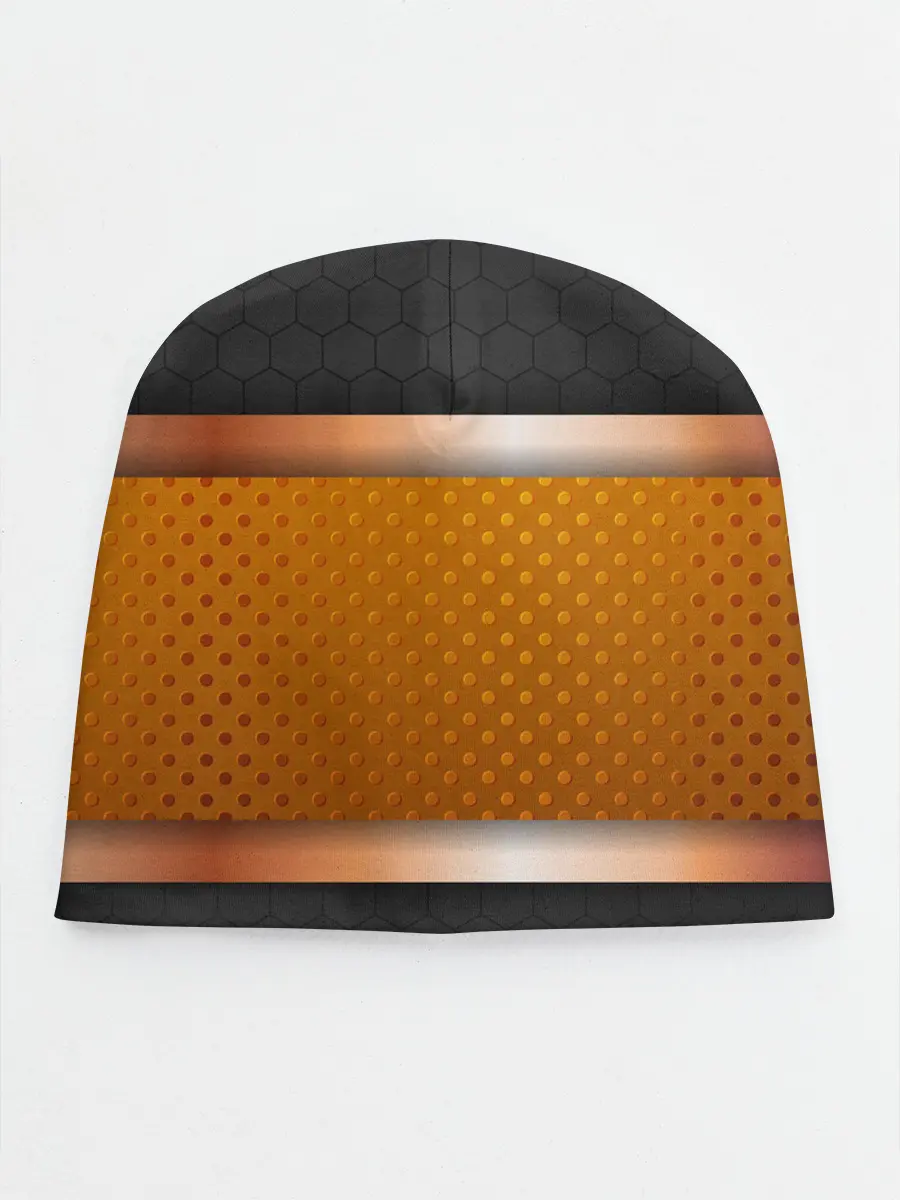 Детская шапка / 3d gold / black