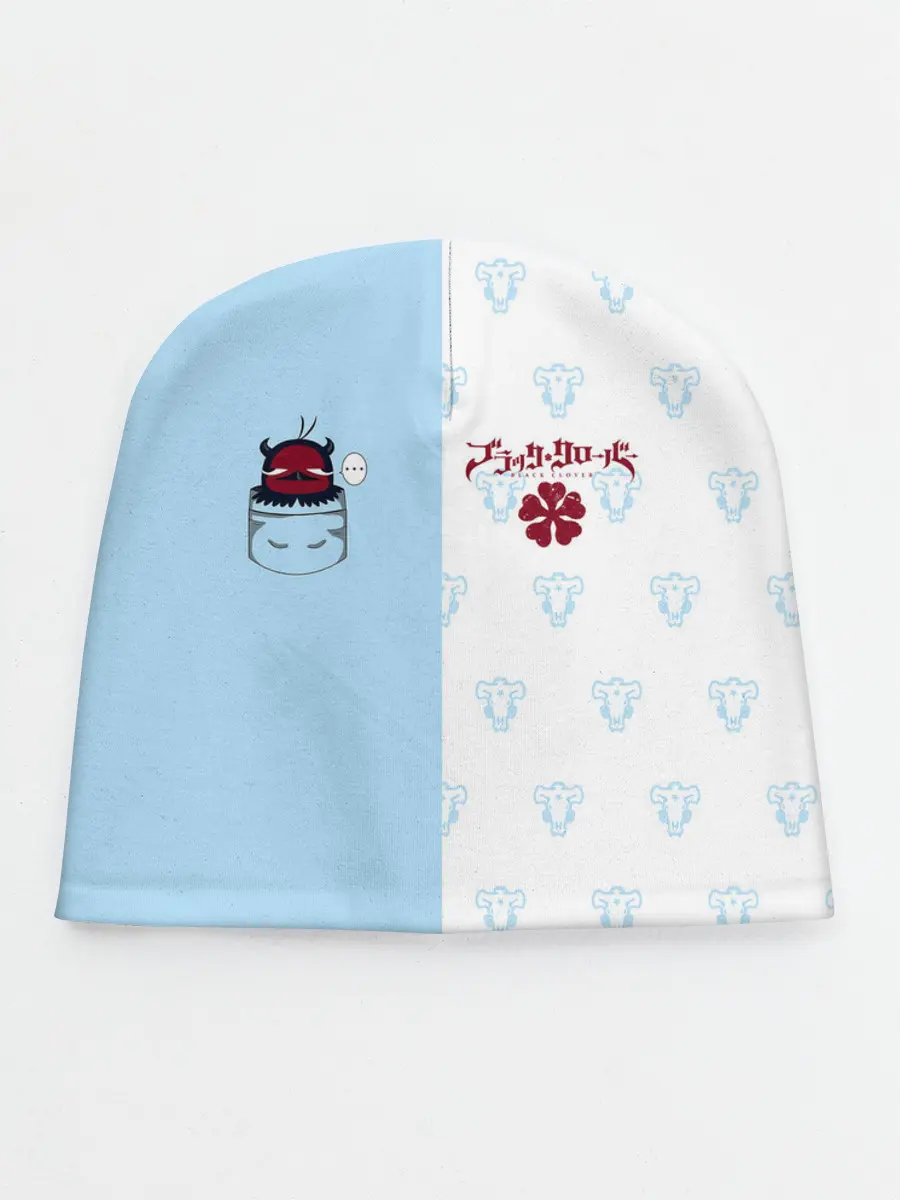 Детская шапка / Чёрный клевер Неро в кармашке