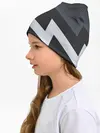 Детская шапка / Черно-красные зигзаги