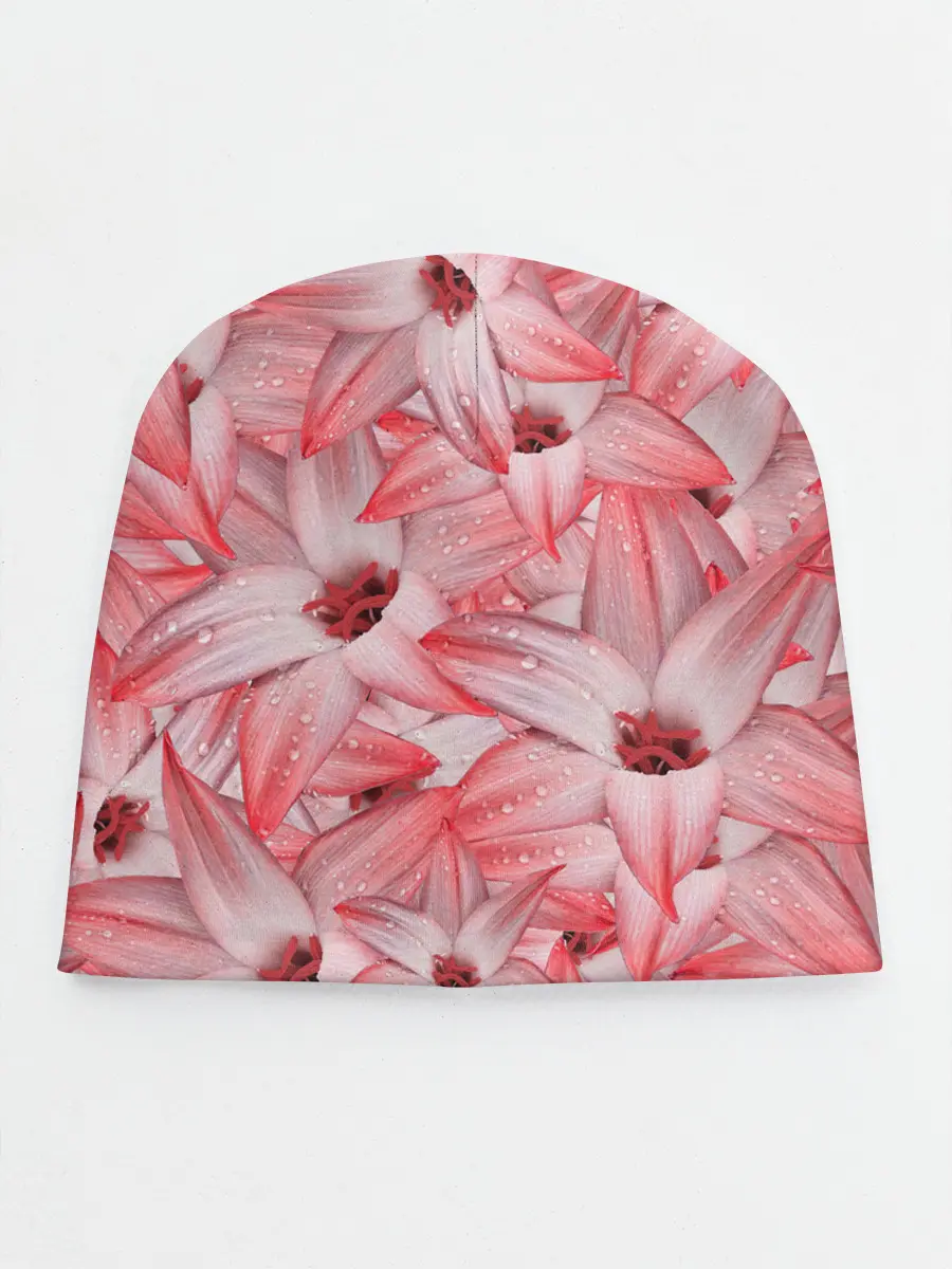 Детская шапка / Красные Цветы