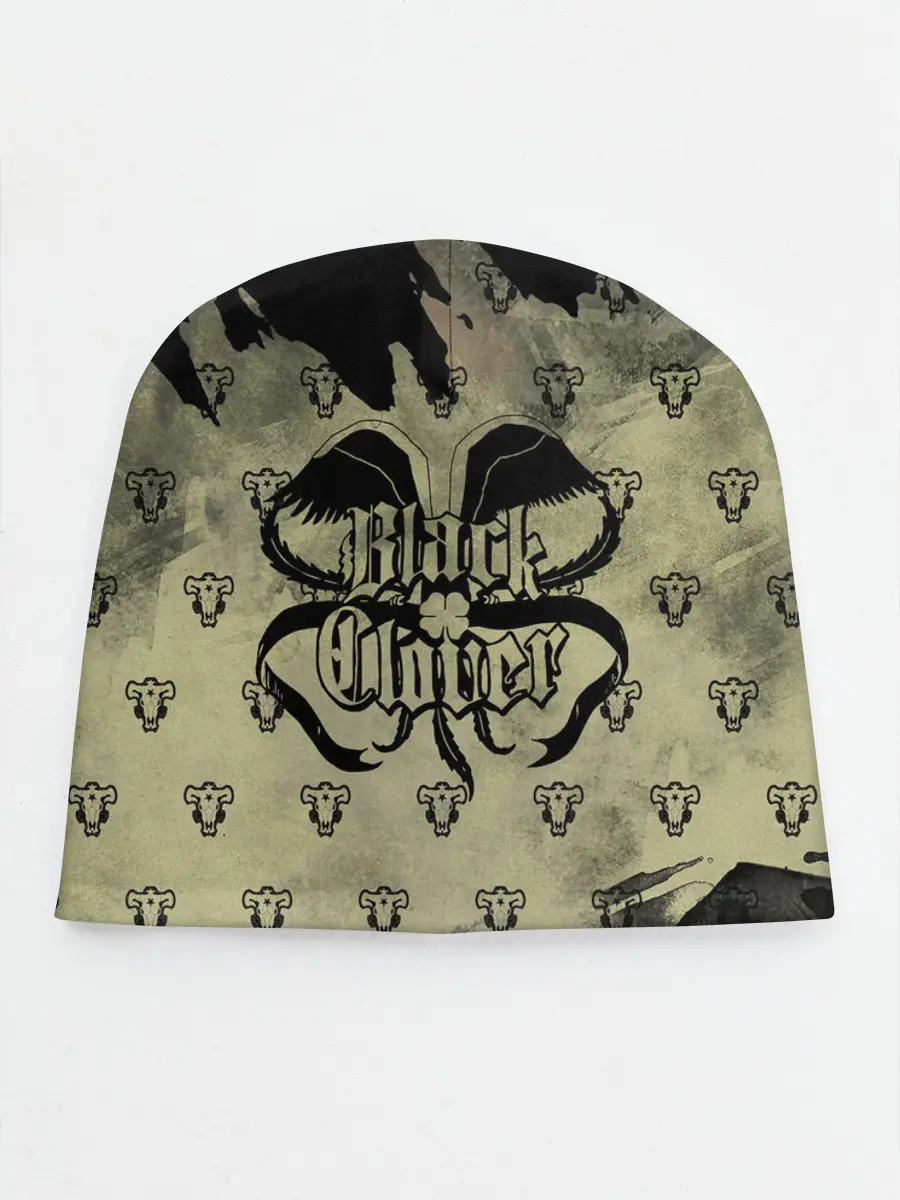 Детская шапка / Чёрный клевер Черные быки