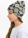 Детская шапка / Белые цветы