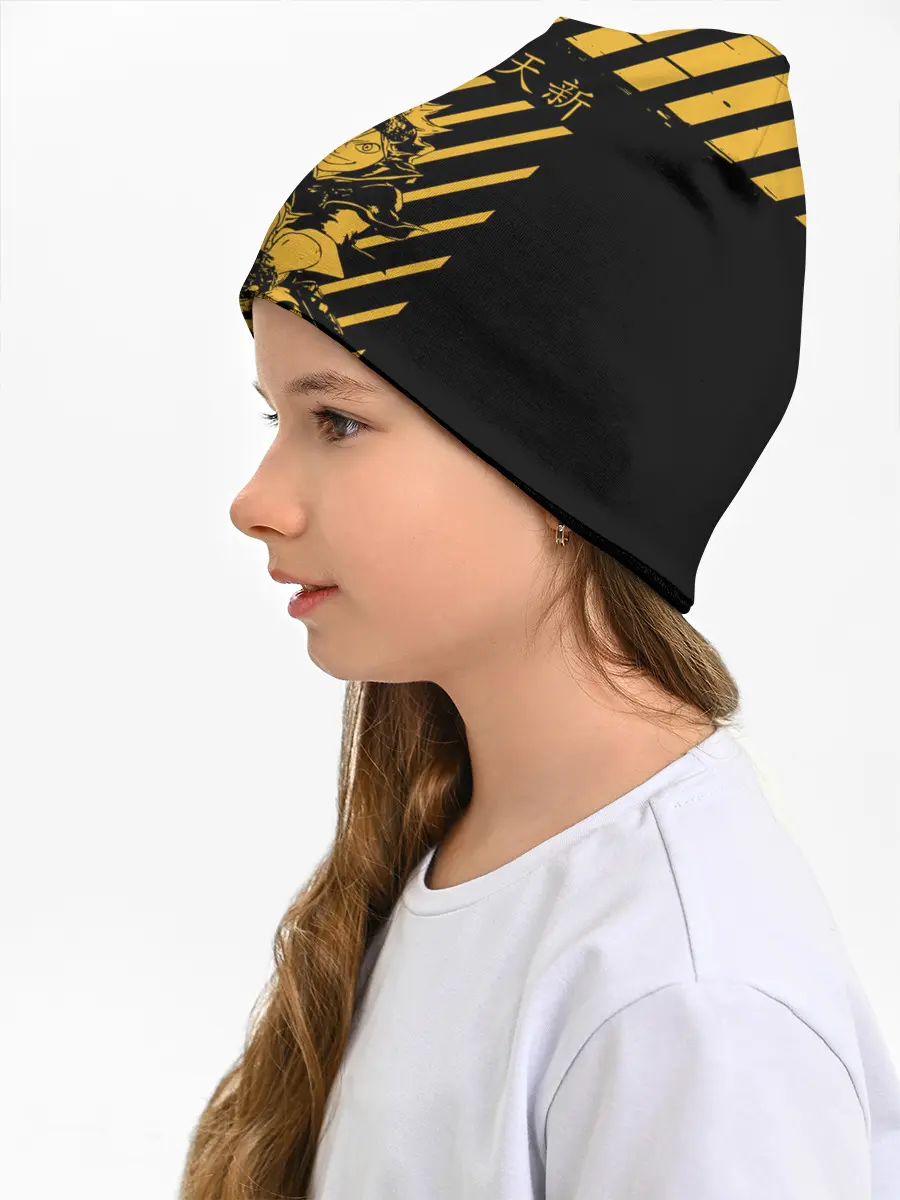 Детская шапка / Аста желтые полосы опасность