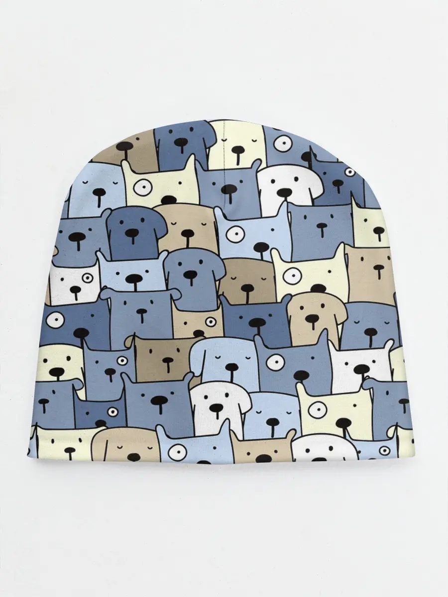 Детская шапка / Собачки рисунок паттерном