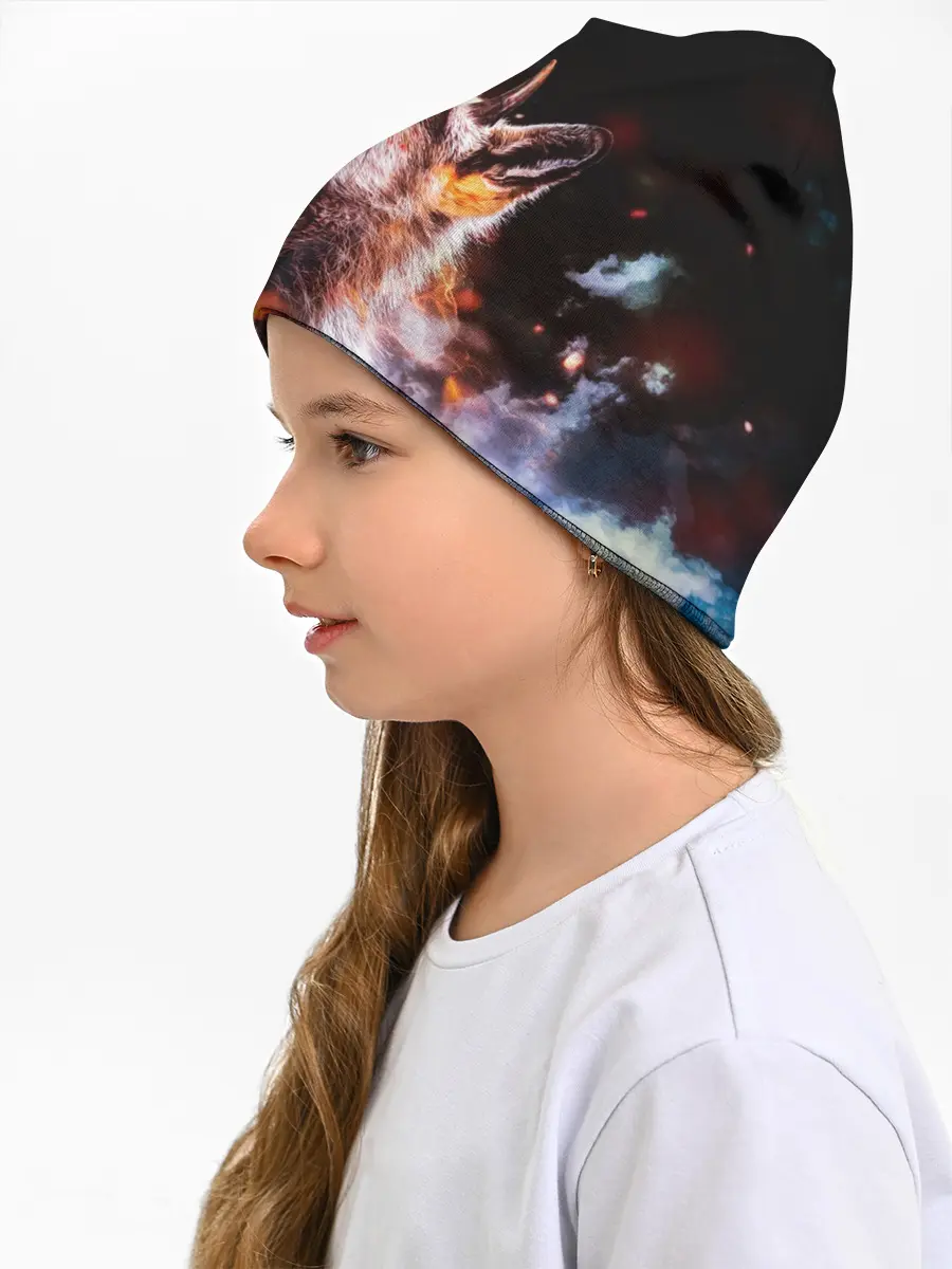 Детская шапка / Лиса с рогами