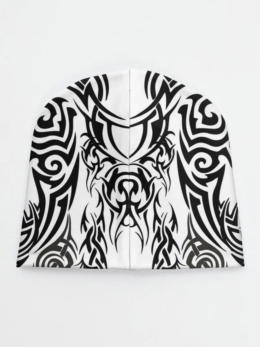 Детская шапка / ТАТУ ЧЕРНО БЕЛОЕ УЗОР