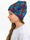 Детская шапка / Киты и цветы