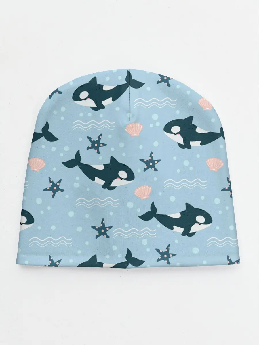 Детская шапка / Косатки киты