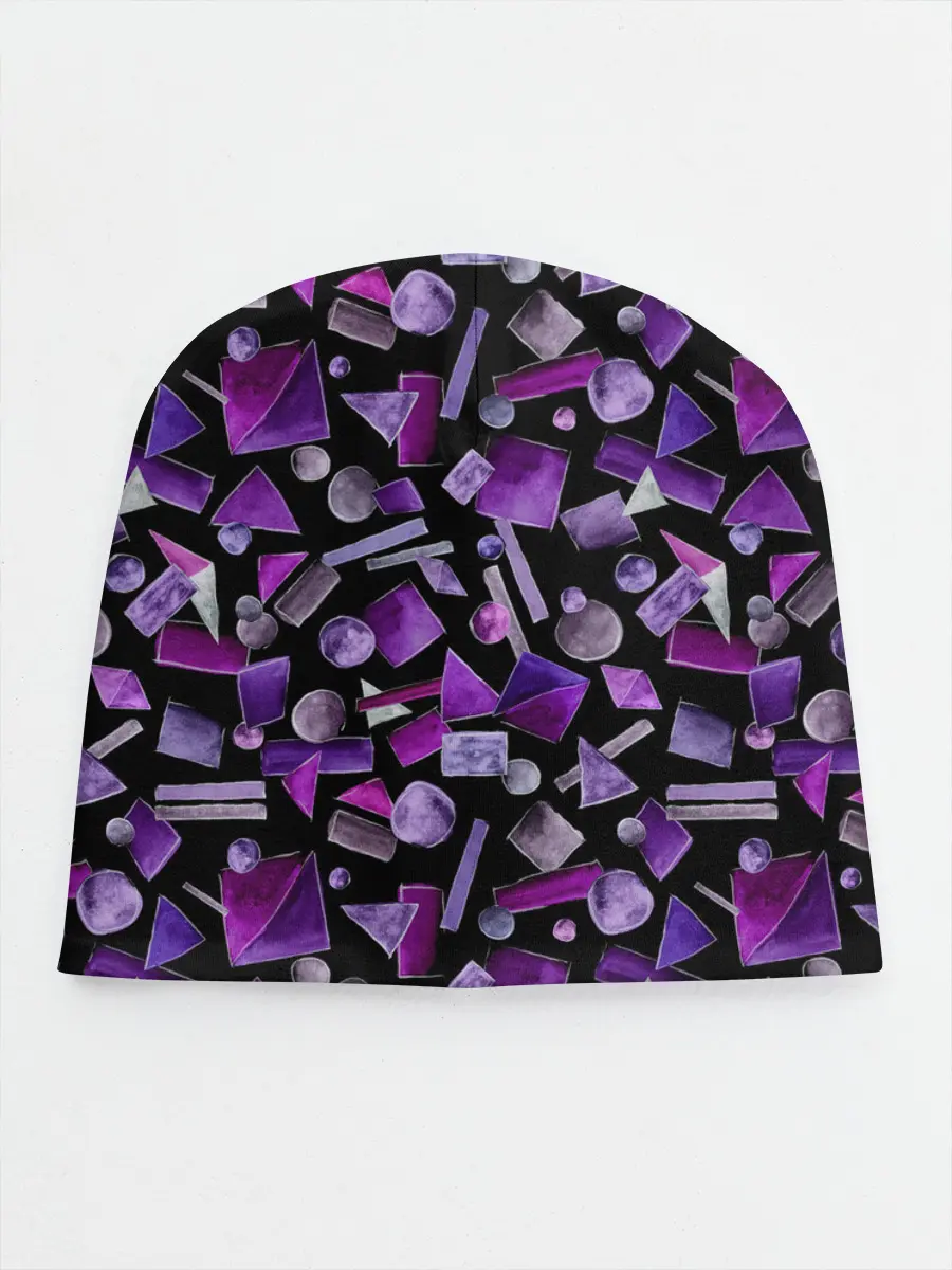 Детская шапка / Геометрический фиолетовый