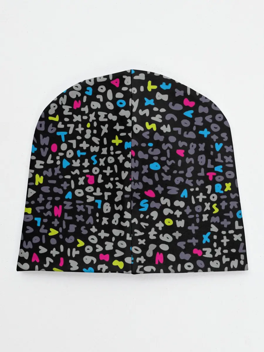Детская шапка / Символы на черном