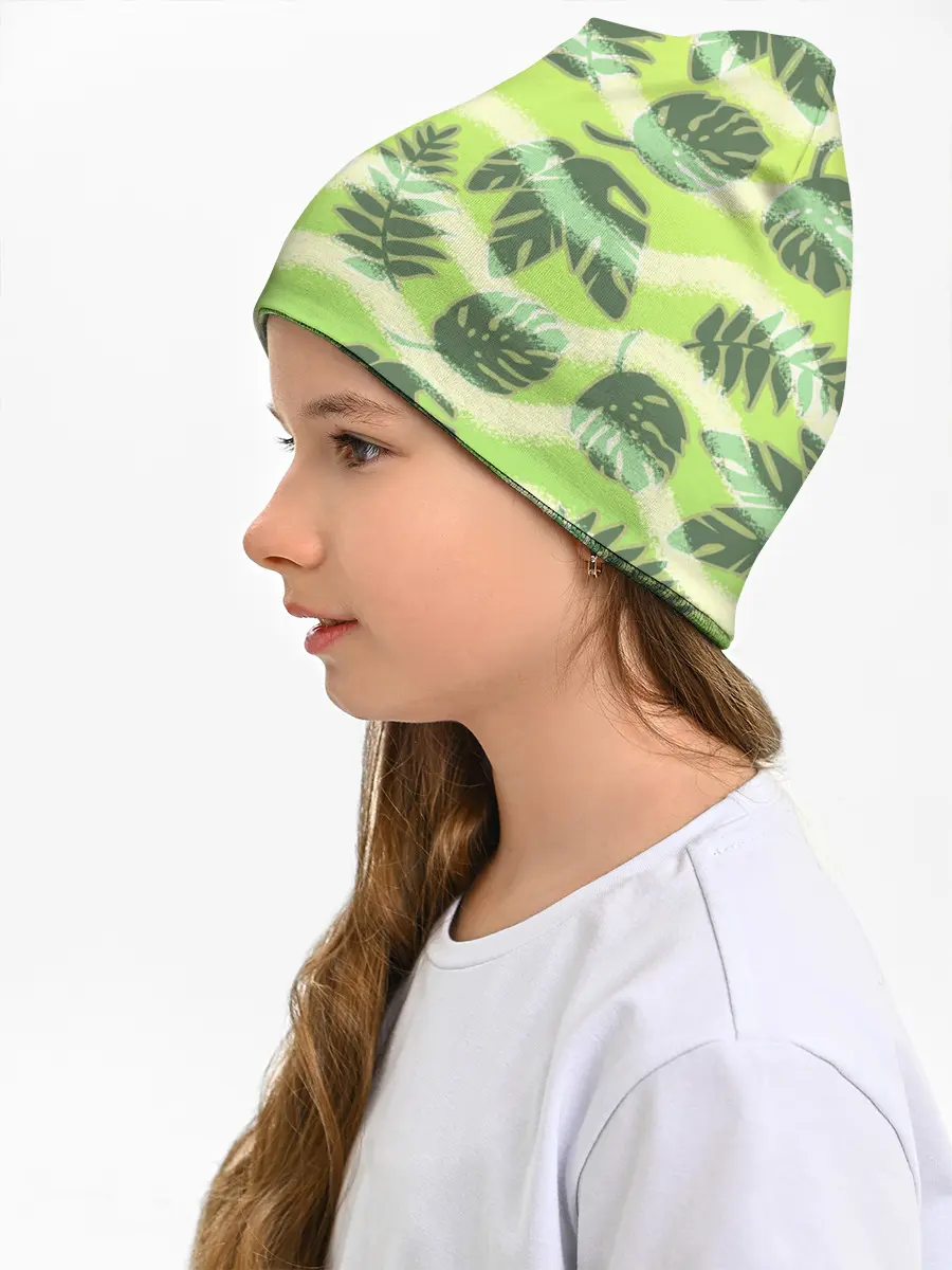 Детская шапка / Тропический фон