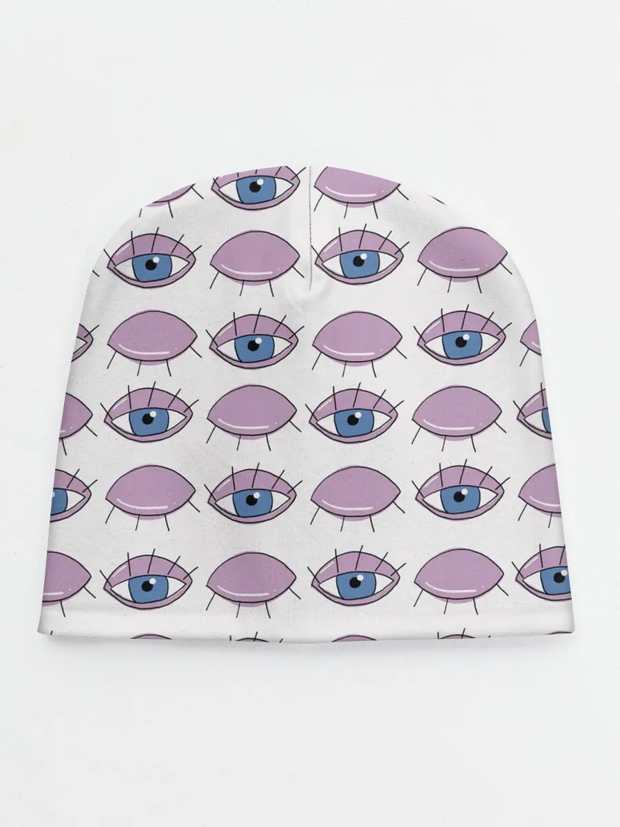 Детская шапка / Глаза фиолетовые